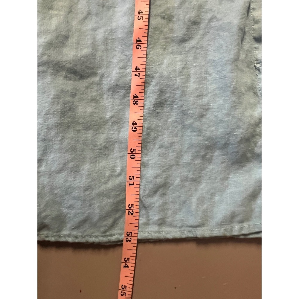 L'AGENCE Light Blue Linen‎ Maxi Shirt Dress Long Sleeve Button Down Size S/P - Picture 14 of 15